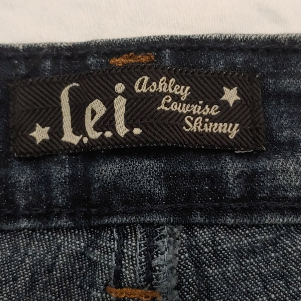 L.e.i. Ashley Junior's Size 7 Lowrise Skinny Jeans - Picture 6 of 8